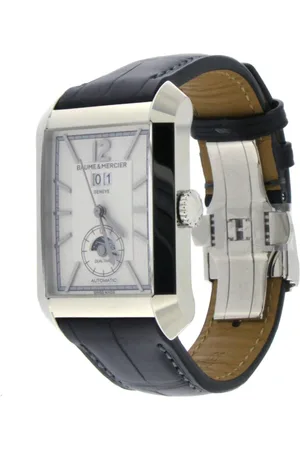 Baume et Mercier Accessoires, Heren, Zwart, ONE Size, Hampton Big Date Dual Time