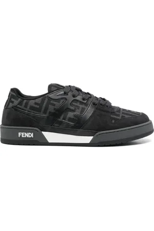 Fendi Schoenen, Heren, Zwart, 40 EU, Platte Instappers met Veters