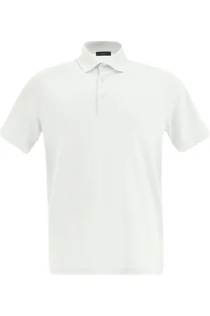 HERNO Tops, Heren, Wit, M, Wol, Klassieke Poloshirt