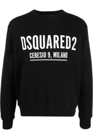 Dsquared2 Sweatshirts & Hoodies, Heren, Zwart, L, Zwarte Sweater