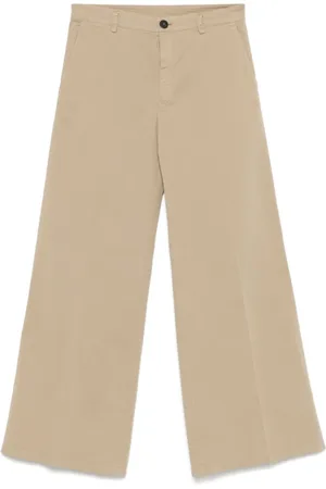 FORTE FORTE Broeken, Dames, , M, Taupe Bruine Broek met Zakken