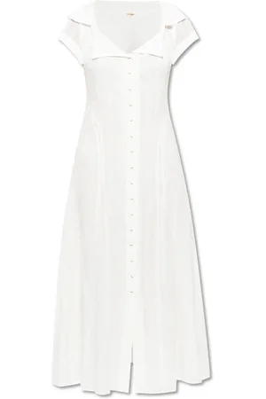 Cult Gaia Kleedjes, Dames, Wit, M, Leer, Jurk Zenya