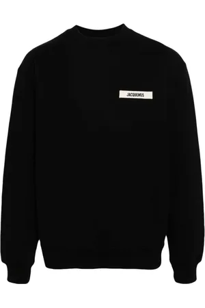 Jacquemus Sweatshirts & Hoodies, Heren, Zwart, XL, Katoen, Gros Grain Sweatshirt
