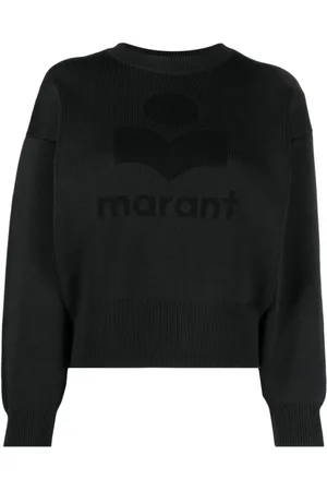 Isabel Marant Truien, Dames, Zwart, M, Zwarte Logo Sweatshirt