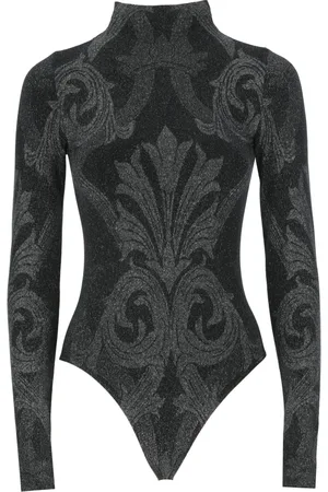 Wolford Tops, Dames, Zwart, S, Wol, High Neck Lurex Body Top