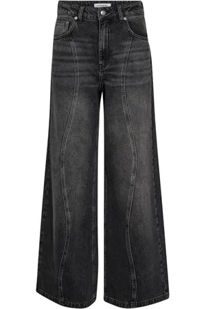 Co`Couture Jeans, Dames, Zwart, L, Katoen, Wave Jeans Loose Fit Trendy