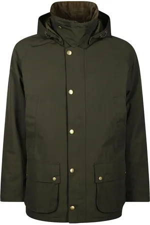 Barbour Jassen, Heren, Groen, XL, Katoen, Waterdichte Gestikte Winterjas