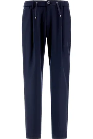 HERNO Broeken, Heren, Blauw, M, Polyester, Trekkoord Broek