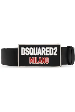 Dsquared2 Accessoires, Heren, Zwart, 95 CM, Leer, Leren Riem