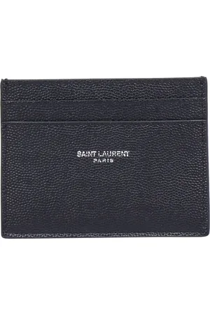 Saint Laurent Accessoires, Heren, Zwart, ONE Size, Leer, Paris Credit Card Case