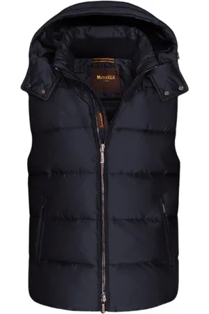 MOORER Jassen, Heren, Blauw, 2Xl, Polyester, Boudin-Quilted Gilet