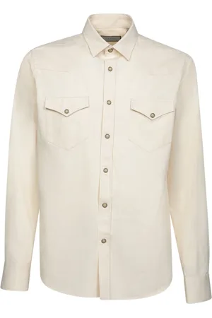 CANALI Overhemden, Heren, , L, Denim, Elegante denim overhemd met moderne snit