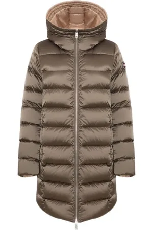 Colmar Jassen, Dames, Bruin, L, Nylon, Reversibele Quilted Jas met Glinsterende Effect