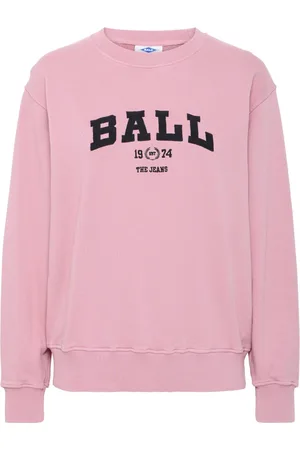 Ball Sweatshirts & Hoodies, Dames, Roze, L, Katoen, Sportieve Sweatshirt met Slimme Borduursels