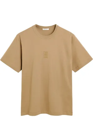 By Malene Birger Tops, Dames, Bruin, M, Katoen, Minimalistisch Katoenen T-Shirt