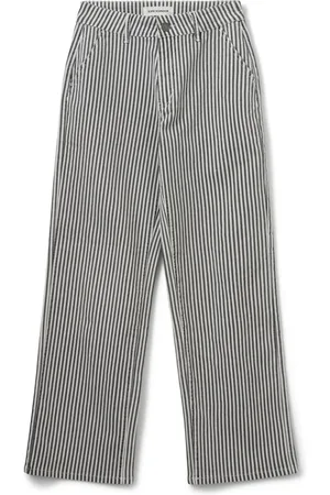 Sofie Schnoor Jeans, Dames, Zwart, L, Gestreepte Zwarte Jeansbroek