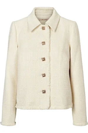 RUE de FEMME Jassen, Dames, Wit, M, Elegante Morgana Jacket Outerwear in Off
