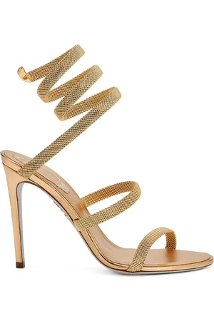RENE CAOVILLA Schoenen, Dames, Geel, 37 EU, Stijlvolle Zomer Sandalen