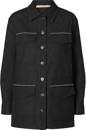 RUE de FEMME Jassen, Dames, Zwart, L, Cargo-geïnspireerde Jas Buitenkleding Zwart