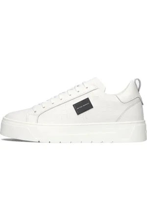 Antony Morato Schoenen, Heren, Wit, 39 EU, Leer, Heren Leren Sneakers Bold
