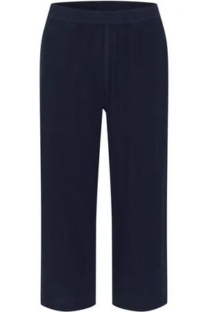 Kaffe Broeken, Dames, Blauw, XS, Wide Broeken