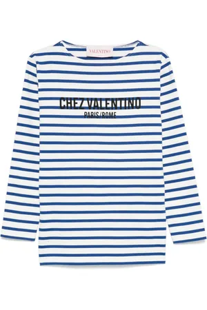 VALENTINO Tops, Dames, Blauw, XS, Stijlvolle T-shirts en Polo