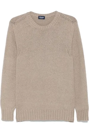 DRUMOHR Truien, Heren, , M, Ribbed Crew Neck Sweater