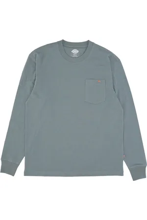 Dickies Tops, Heren, Grijs, XL, Katoen, Trooper Lange Mouw Zak Tee