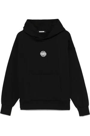 BARROW Sweatshirts & Hoodies, Heren, Zwart, S, Katoen, Zwarte hoodie met logoprint