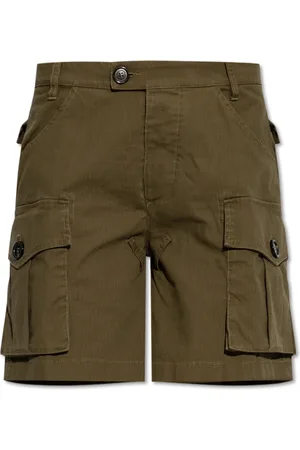 Dsquared2 Korte broeken, Dames, Groen, S, Katoen, Logo Shorts