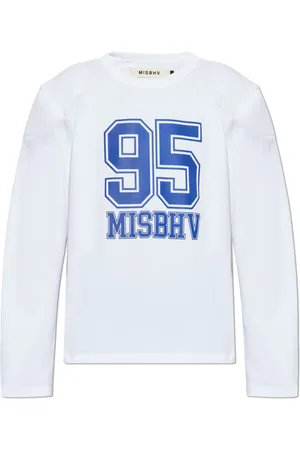 MISBHV Tops, Heren, Wit, S, Katoen, Lange mouwen T-shirt