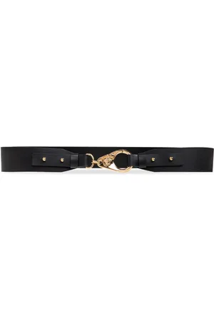 VERSACE Accessoires, Dames, Zwart, 75 CM, Leren riem