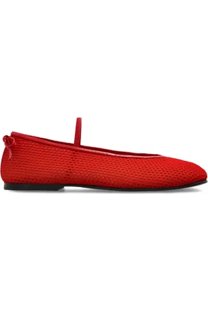 NODALETO Schoenen, Dames, Rood, 36 EU, Leer, Kanten ballerina