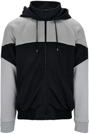 Saint Laurent Sweatshirts & Hoodies, Heren, Zwart, L, Katoen, Heren Zip Hoodie met Hoge Kraag