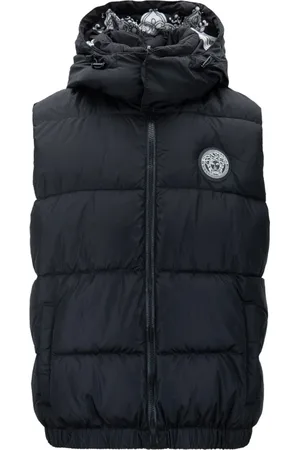 VERSACE Jassen, Heren, Zwart, 2Xl, Omkeerbaar Mouwloos Gewatteerd Jack