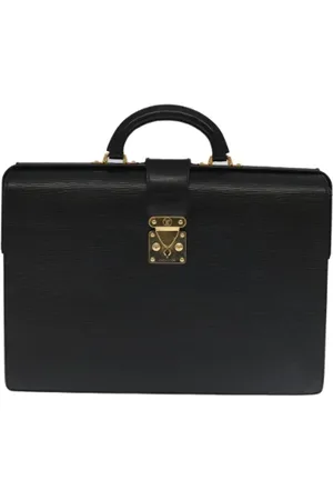 LOUIS VUITTON Pre-owned, Dames, Zwart, ONE Size, Leer, Pre-owned Leather briefcases