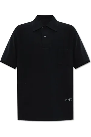 Maison Margiela Tops, Heren, Zwart, L, Katoen, Polo met logo