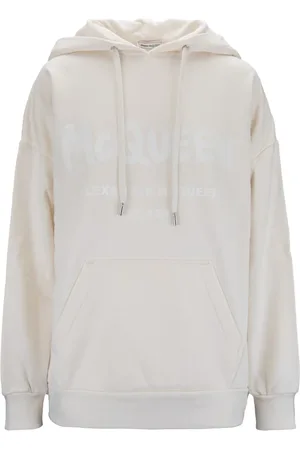 Alexander McQueen Sweatshirts & Hoodies, Dames, , M, Katoen, Hoodie met trekkoord