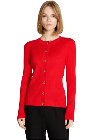 RUE de FEMME Truien, Dames, Rood, XS, Zachte Lope Gebreide Vest in Mars Rood