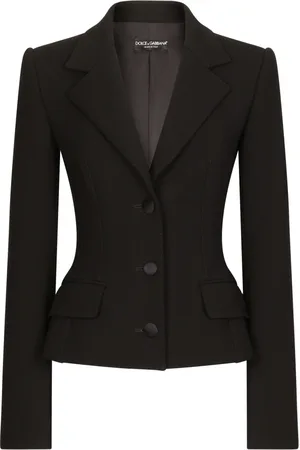 Dolce & Gabbana Jassen, Dames, Zwart, S, Zwarte Jas