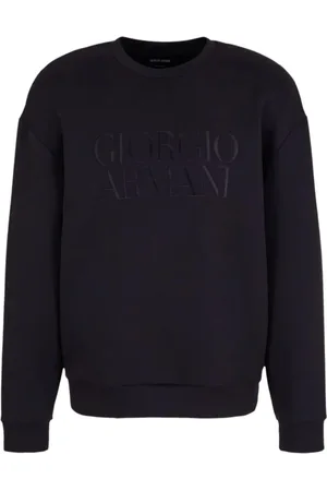 Giorgio Armani Sweatshirts & Hoodies, Heren, Blauw, L, Stijlvolle Sweatshirt Ubwz