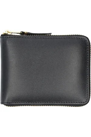 Comme des Garçons Accessoires, unisex, Zwart, ONE Size, Leer, Zwarte Rits Portemonnee