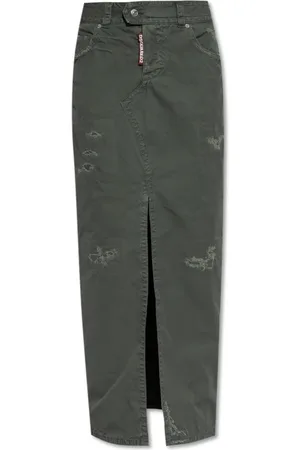 Dsquared2 Rokken, Dames, Groen, 2Xs, Katoen, Rok met Logo