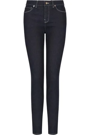 Giorgio Armani Jeans, Dames, Blauw, W30, Denim, Denim 5 Zakken Broek