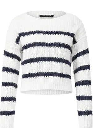 Iris von Arnim Truien, Dames, Wit, XS, Gestreepte Cropped Pullover