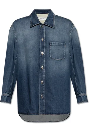 Lanvin Overhemden, Heren, Blauw, L, Denim, Denim Overhemd