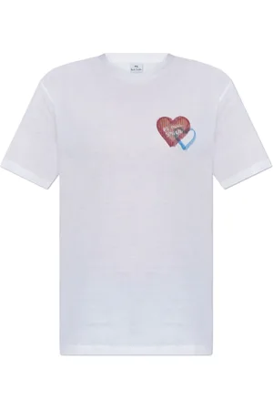 Paul Smith Tops, Dames, Wit, M, Katoen, T-shirt met logo
