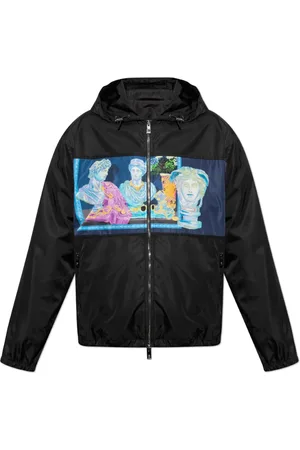 VERSACE Jassen, Heren, Zwart, M, Capuchonjas
