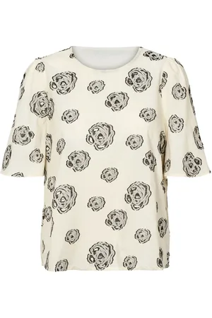 RUE de FEMME Blouses & Shirts, Dames, Veelkleurig, L, Katoen, Myriam Blouse met Gerimpelde Mouwen
