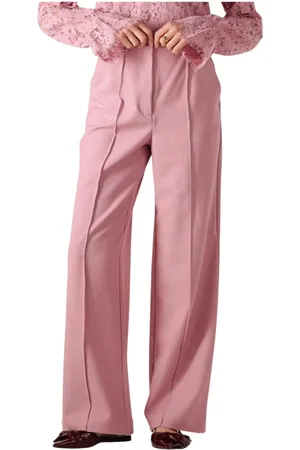 Y.A.S Broeken, Dames, Roze, S, Polyester, Roze Stijlvolle Pantalon voor Vrouwen